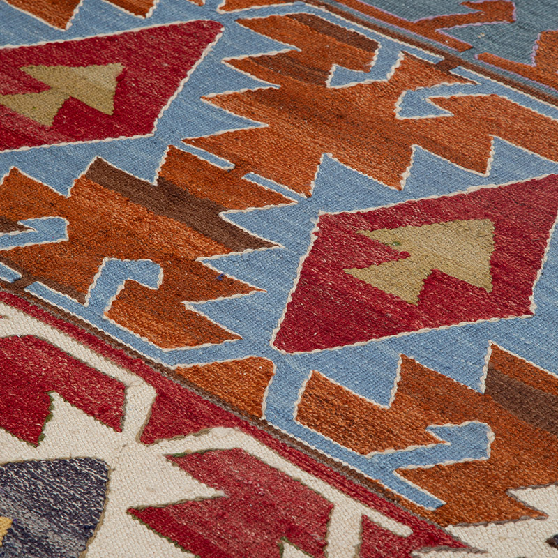 New Turkish Handwoven Kilim Rug - 5' 10" x 9' 4" (70" x 112") - K0089513