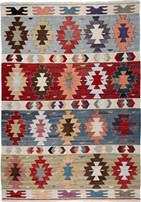 New Turkish Handwoven Kilim Rug - 7'  x 10' 4" (84" x 124")