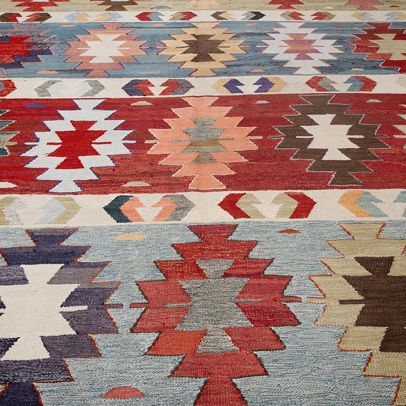 New Turkish Handwoven Kilim Rug - 7'  x 10' 4" (84" x 124") - K0089514