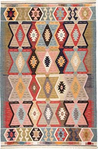 New Turkish Handwoven Kilim Rug - 6' 10" x 10' 4" (82" x 124")