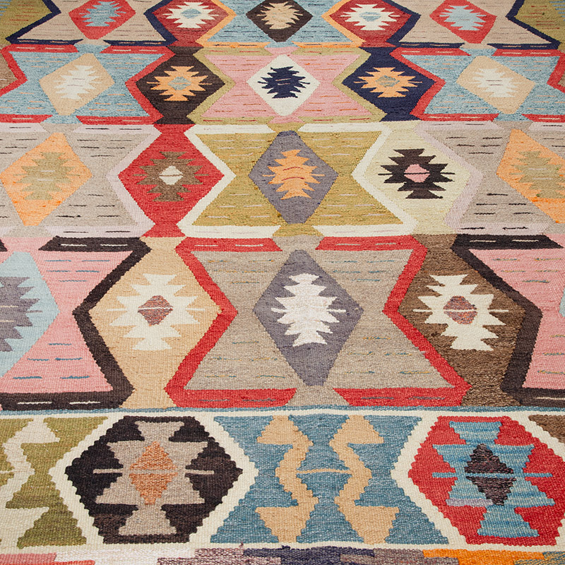 New Turkish Handwoven Kilim Rug - 6' 10" x 10' 4" (82" x 124") - K0089515