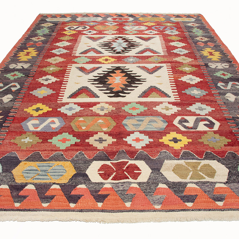 New Turkish Handwoven Kilim Rug - 6' 8" x 10' 2" (80" x 122") - K0089516