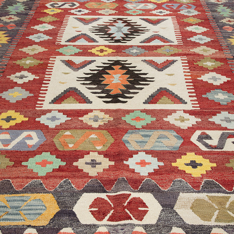 New Turkish Handwoven Kilim Rug - 6' 8" x 10' 2" (80" x 122") - K0089516