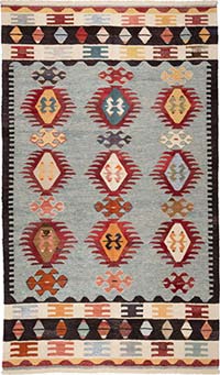 New Turkish Handwoven Kilim Rug - 5' 10" x 9' 10" (70" x 118")