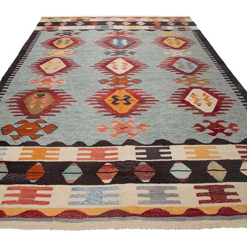 New Turkish Handwoven Kilim Rug - 5' 10" x 9' 10" (70" x 118") - K0089517