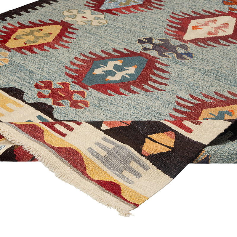 New Turkish Handwoven Kilim Rug - 5' 10" x 9' 10" (70" x 118") - K0089517