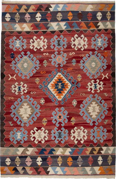 Yeni Kök Boya El Dokuma Kilim - 206 cm x 302 cm