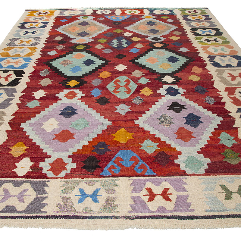 New Turkish Handwoven Kilim Rug - 6' 6" x 9' 7" (78" x 115") - K0089519