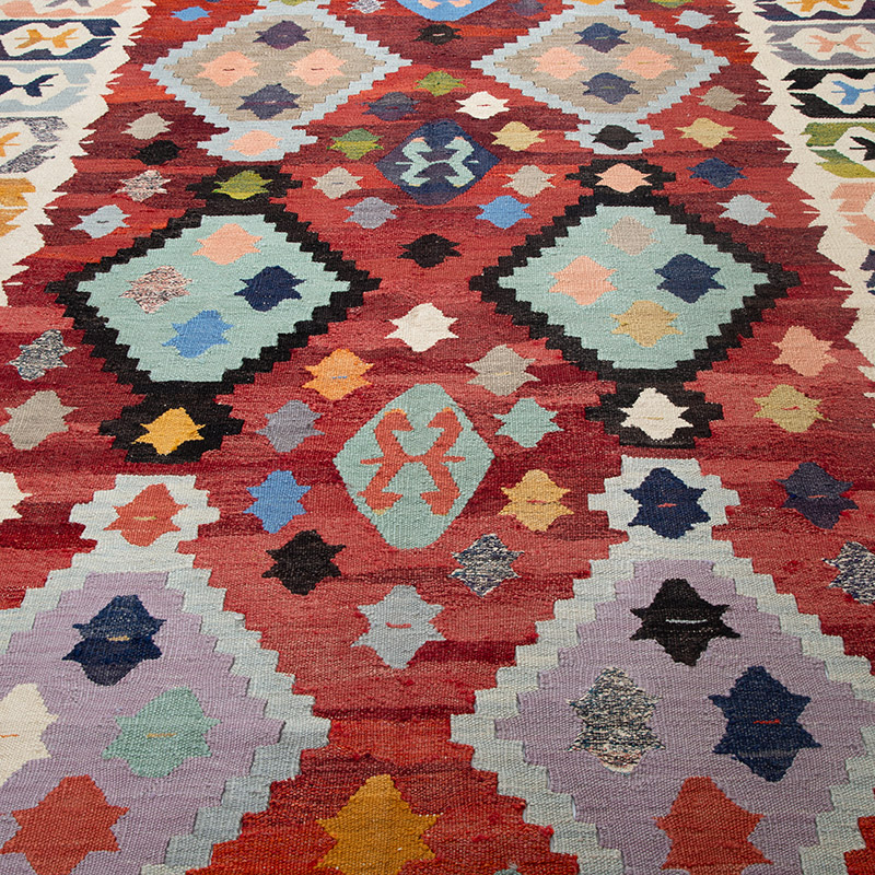 New Turkish Handwoven Kilim Rug - 6' 6" x 9' 7" (78" x 115") - K0089519