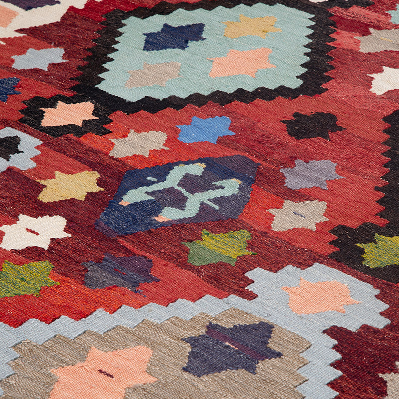 New Turkish Handwoven Kilim Rug - 6' 6" x 9' 7" (78" x 115") - K0089519