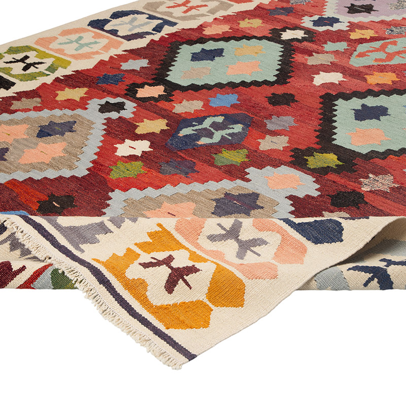 New Turkish Handwoven Kilim Rug - 6' 6" x 9' 7" (78" x 115") - K0089519