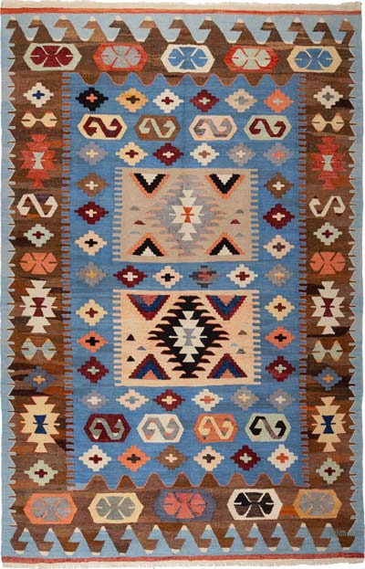 Yeni Kök Boya El Dokuma Kilim - 202 cm x 315 cm