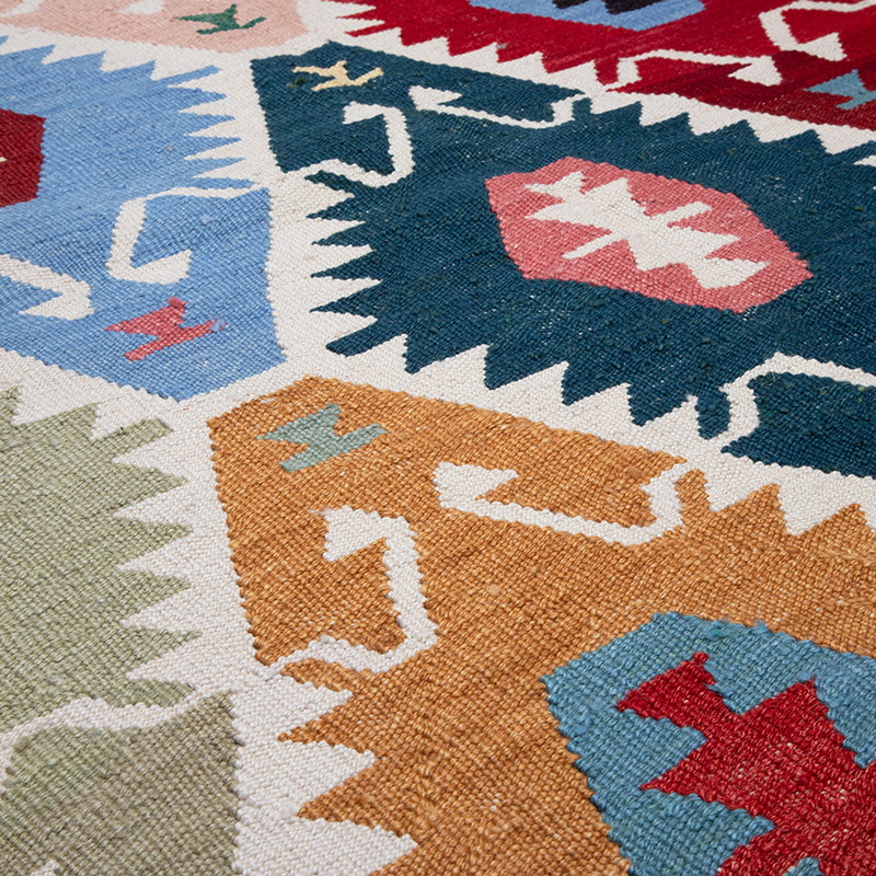 New Turkish Handwoven Kilim Rug - 4' 1" x 6'  (49" x 72") - K0089522