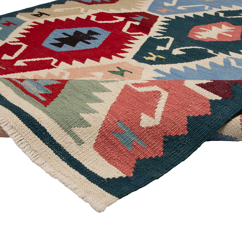 New Turkish Handwoven Kilim Rug - 4' 1" x 6'  (49" x 72") - K0089522