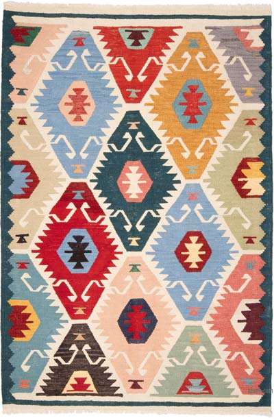 New Turkish Handwoven Kilim Rug - 4' 1" x 6'  (49" x 72")