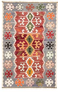 New Turkish Handwoven Kilim Rug - 3' 10" x 5' 11" (46" x 71")