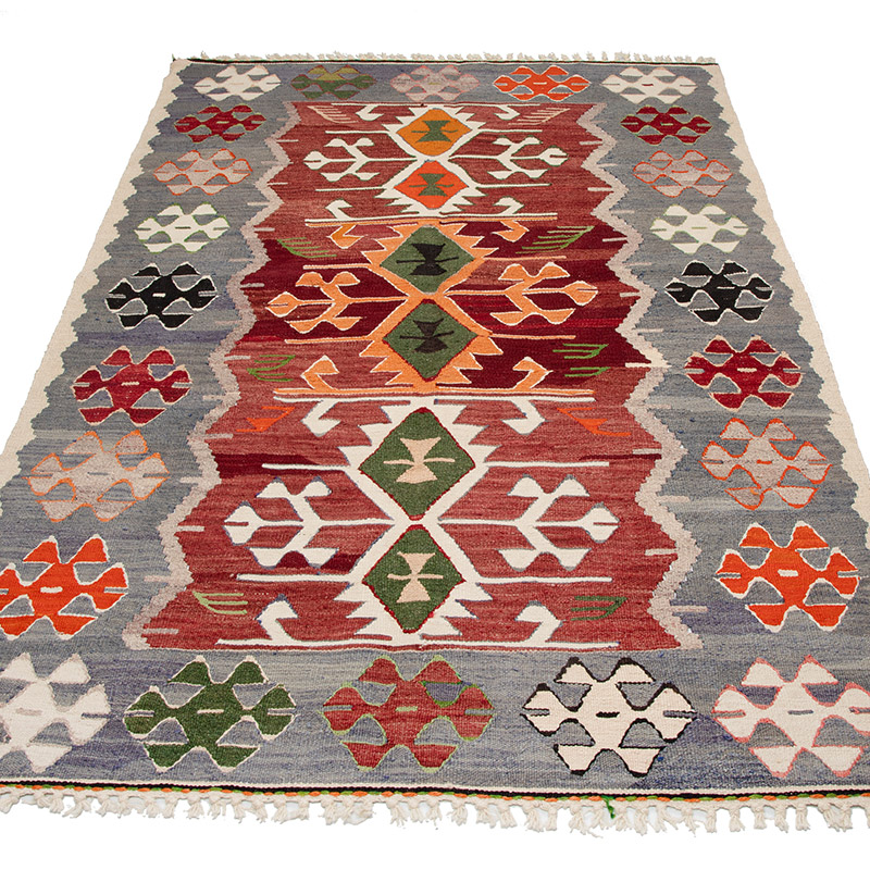 New Turkish Handwoven Kilim Rug - 3' 10" x 5' 11" (46" x 71") - K0089523