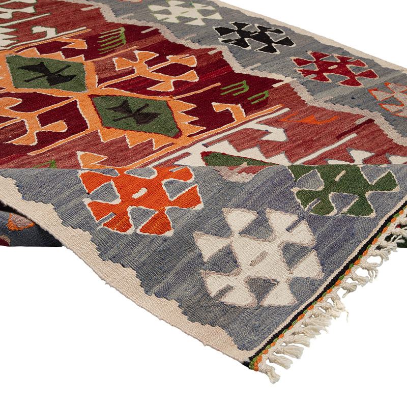 New Turkish Handwoven Kilim Rug - 3' 10" x 5' 11" (46" x 71") - K0089523