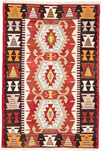 New Turkish Handwoven Kilim Rug - 3' 11" x 5' 9" (47" x 69")