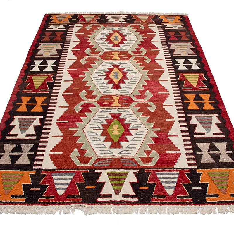 New Turkish Handwoven Kilim Rug - 3' 11" x 5' 9" (47" x 69") - K0089524