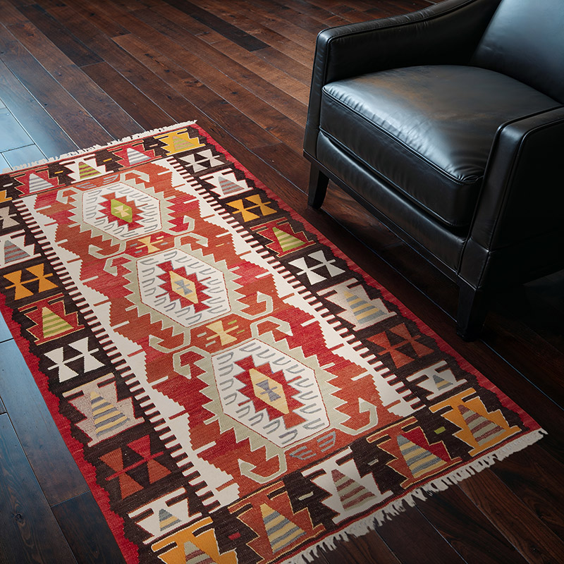 New Turkish Handwoven Kilim Rug - 3' 11" x 5' 9" (47" x 69") - K0089524
