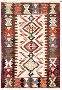 New Turkish Handwoven Kilim Rug - 3' 10" x 5' 8" (46" x 68")
