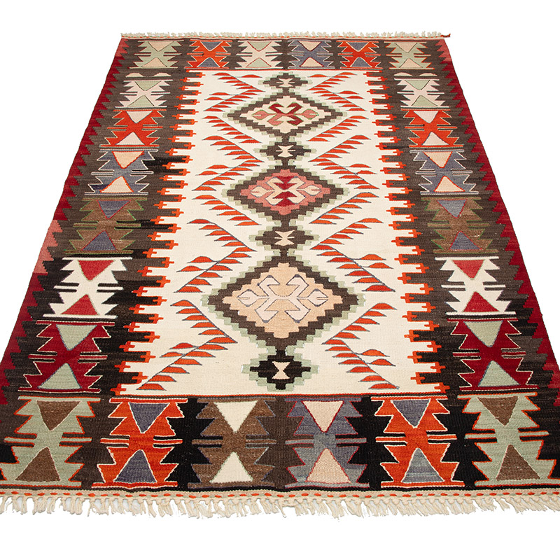 New Turkish Handwoven Kilim Rug - 3' 10" x 5' 8" (46" x 68") - K0089525
