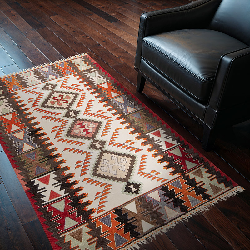New Turkish Handwoven Kilim Rug - 3' 10" x 5' 8" (46" x 68") - K0089525