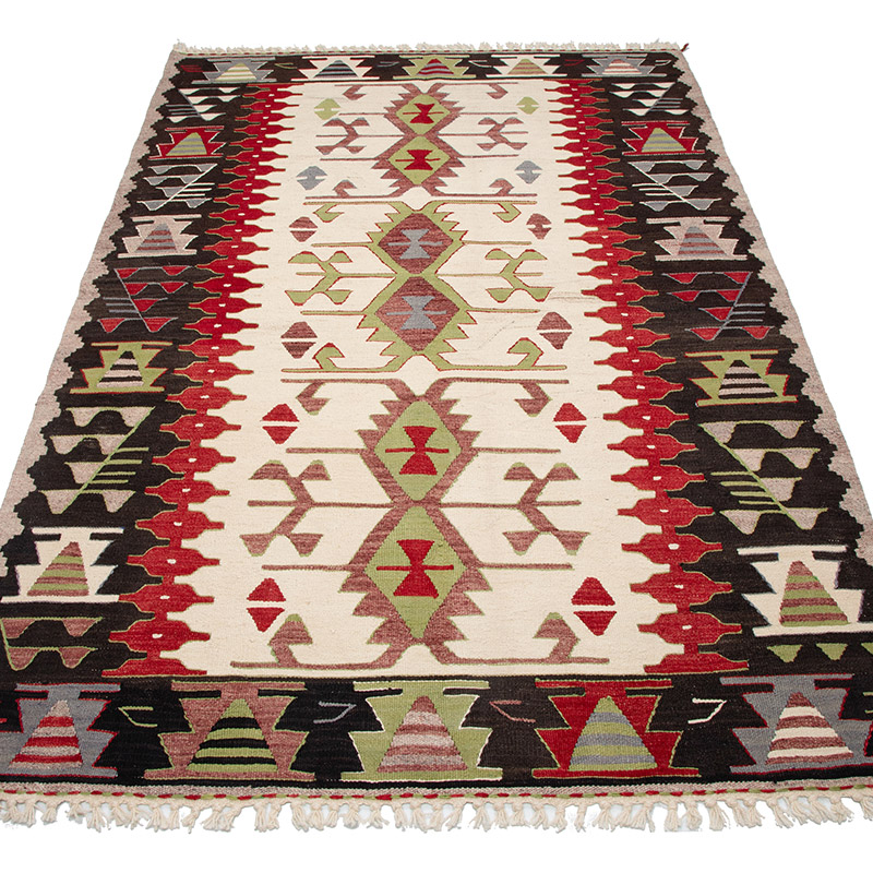 New Turkish Handwoven Kilim Rug - 4'  x 5' 11" (48" x 71") - K0089526