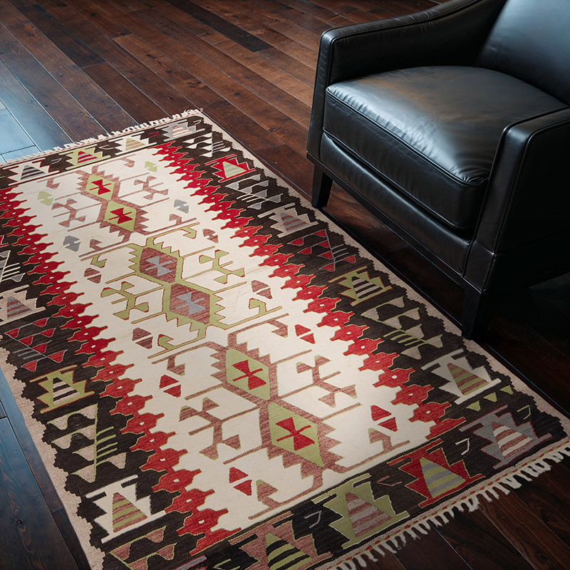 New Turkish Handwoven Kilim Rug - 4'  x 5' 11" (48" x 71") - K0089526