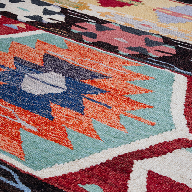 New Turkish Handwoven Kilim Rug - 3' 7" x 11'  (43" x 132") - K0089527