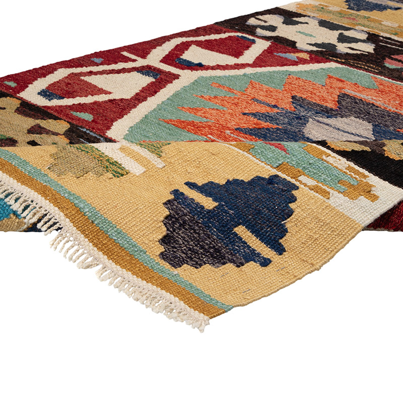 New Turkish Handwoven Kilim Rug - 3' 7" x 11'  (43" x 132") - K0089527