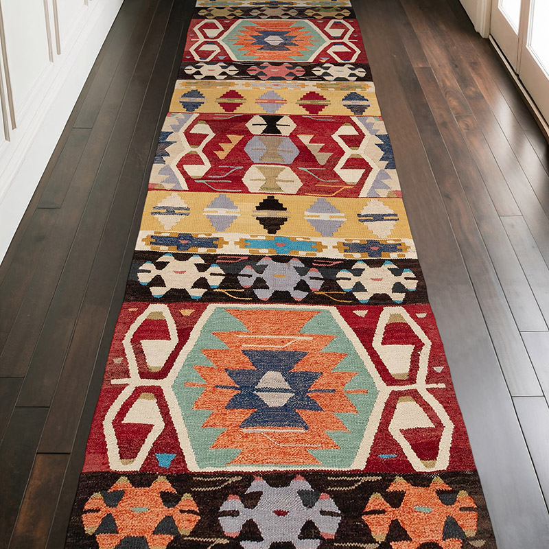 New Turkish Handwoven Kilim Rug - 3' 7" x 11'  (43" x 132") - K0089527