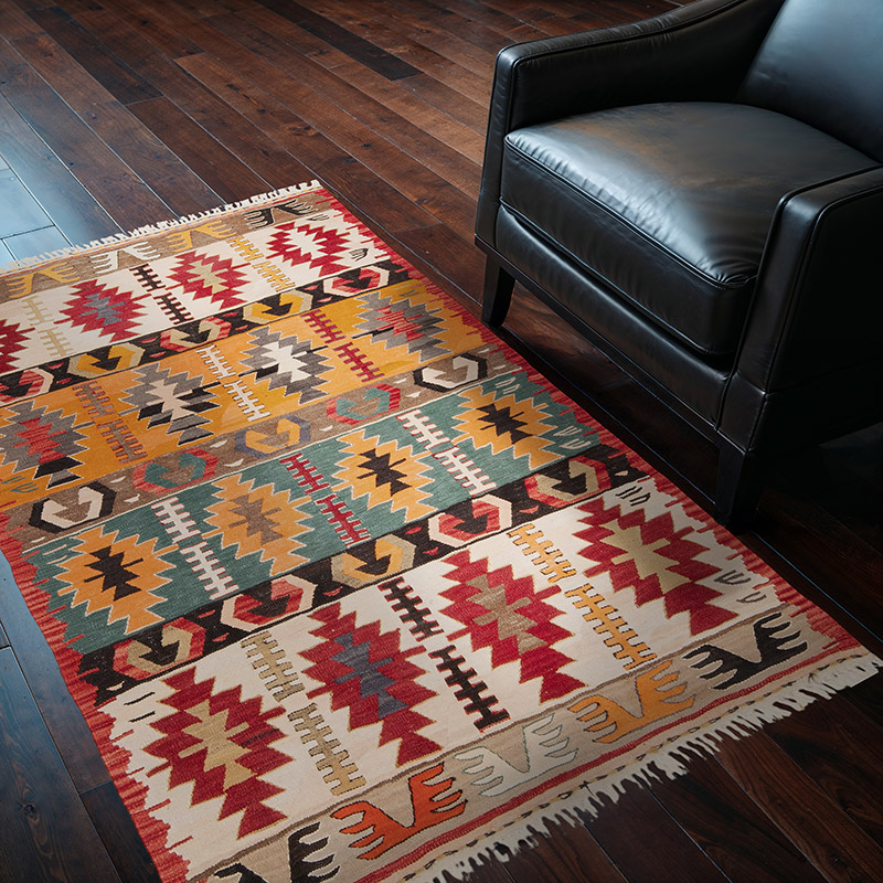 New Turkish Handwoven Kilim Rug - 4'  x 5' 6" (48" x 66") - K0089529