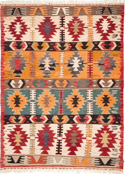New Turkish Handwoven Kilim Rug - 4'  x 5' 6" (48" x 66")
