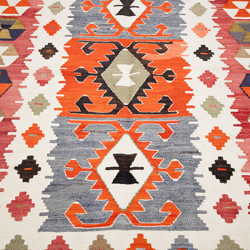 New Turkish Handwoven Kilim Rug - 3' 10" x 5' 7" (46" x 67") - K0089530