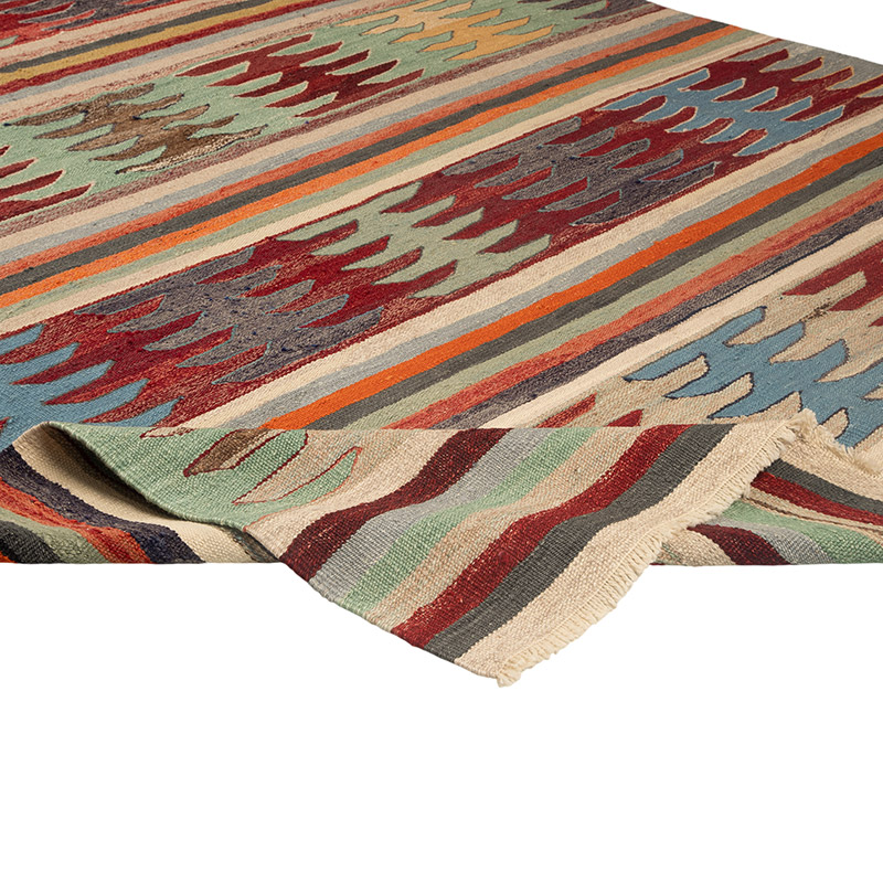New Turkish Handwoven Kilim Rug - 6' 8" x 9' 11" (80" x 119") - K0089531