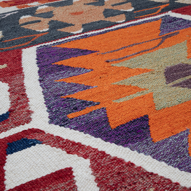 New Turkish Handwoven Kilim Rug - 3' 6" x 11' 5" (42" x 137") - K0089533