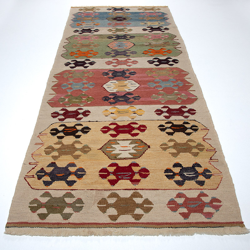 New Turkish Handwoven Kilim Rug - 3' 4" x 9' 11" (40" x 119") - K0089534