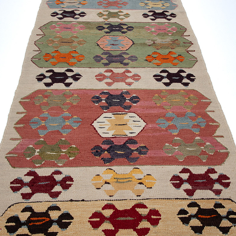 New Turkish Handwoven Kilim Rug - 3' 4" x 9' 11" (40" x 119") - K0089534