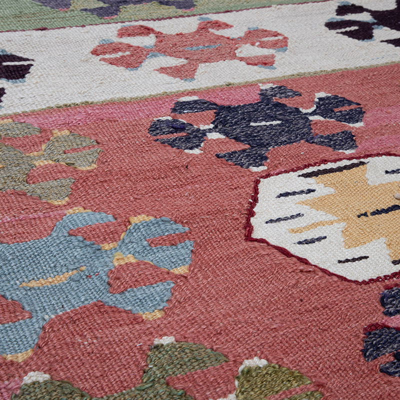 New Turkish Handwoven Kilim Rug - 3' 4" x 9' 11" (40" x 119") - K0089534