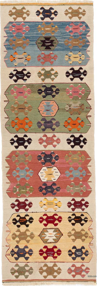 Yeni Kök Boya El Dokuma Kilim - 101 cm x 302 cm