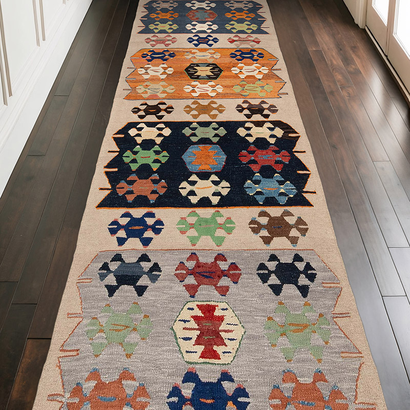 Yeni Kök Boya El Dokuma Kilim - 107 cm x 307 cm - K0089535