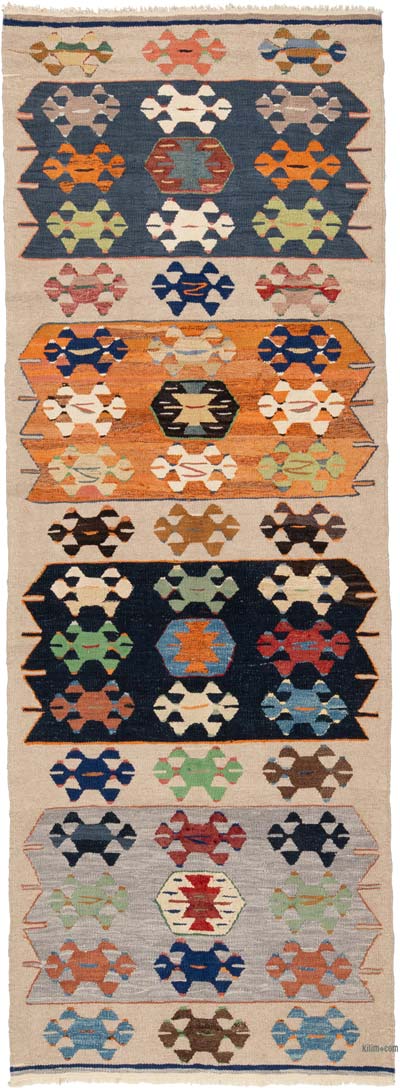 Yeni Kök Boya El Dokuma Kilim - 107 cm x 307 cm