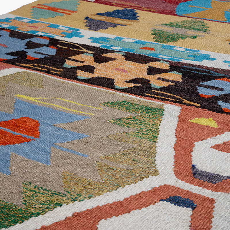 New Turkish Handwoven Kilim Rug - 3' 5" x 11' 3" (41" x 135") - K0089536