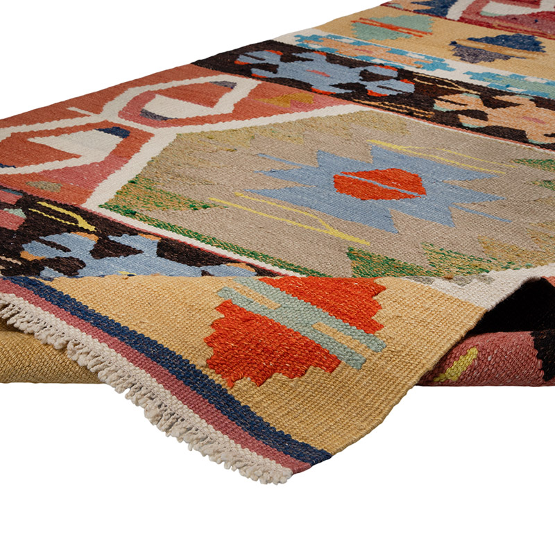 New Turkish Handwoven Kilim Rug - 3' 5" x 11' 3" (41" x 135") - K0089536