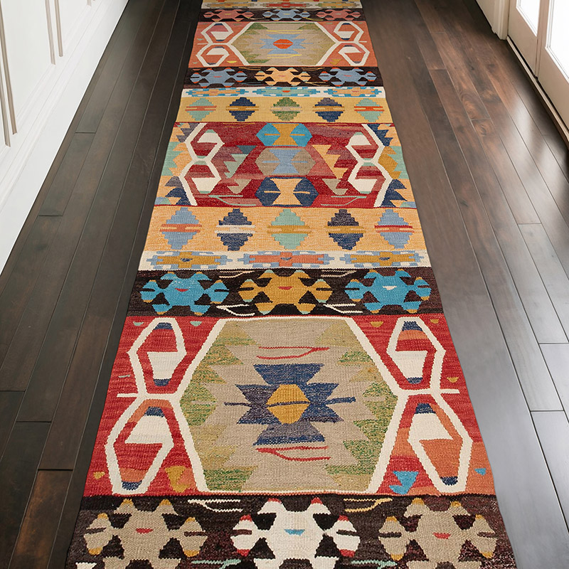 New Turkish Handwoven Kilim Rug - 3' 5" x 11' 3" (41" x 135") - K0089536