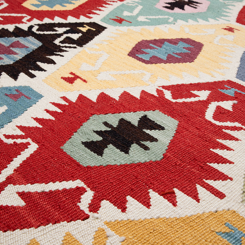 New Turkish Handwoven Kilim Rug - 4'  x 6' 3" (48" x 75") - K0089537