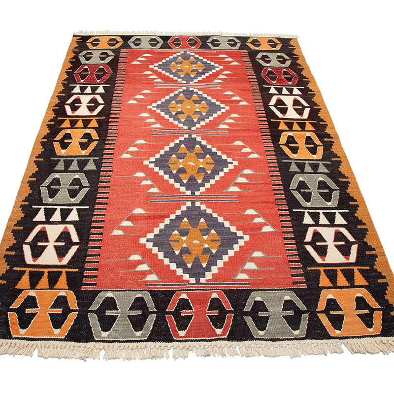 New Turkish Handwoven Kilim Rug - 3' 10" x 5' 7" (46" x 67") - K0089539