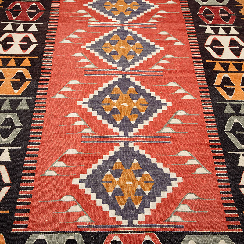 New Turkish Handwoven Kilim Rug - 3' 10" x 5' 7" (46" x 67") - K0089539